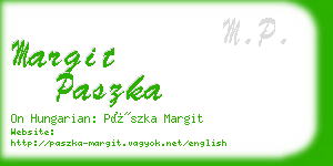 margit paszka business card
